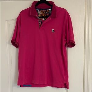 Robert Graham Pink Polo Shirt Vibrant Cotton Casual